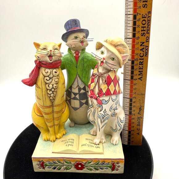 Jim Shore Caroling Cats Figurine Christmas Collectible Heartwood Creek with Box - Picture 12 of 12
